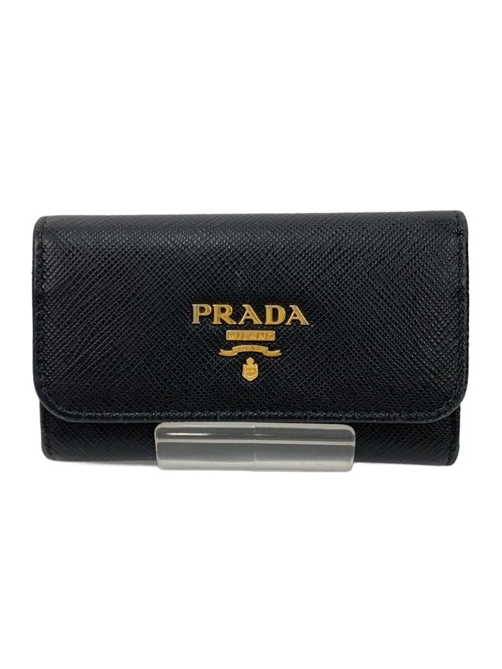 Prada Key Case Wallet Leather Black